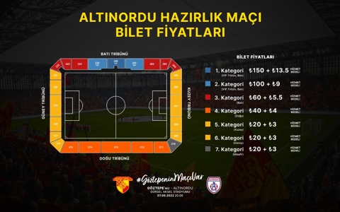 Altınordu Hazırlık Maçının Biletleri Satışa Çıkıyor