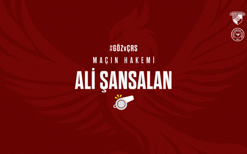 ÇAYKUR RİZESPOR MAÇINI ALİ ŞANSALAN YÖNETECEK